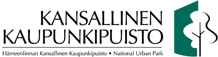 Kansallisen kaupunkipuiston logo. 