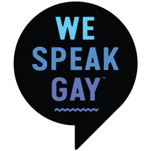 We speak Gay -yhteisön logo.
