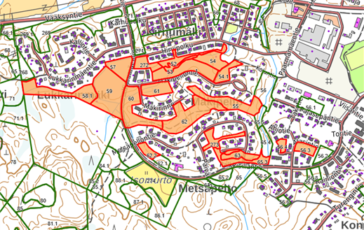 hakkuualueet kartalla