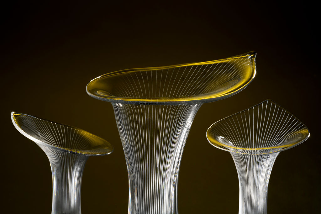 Tapio Wirkkalan Kanttarelli-lasimaljakot