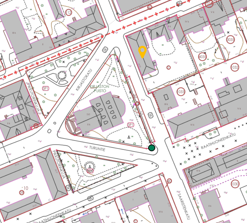 puun sijainti kartalla