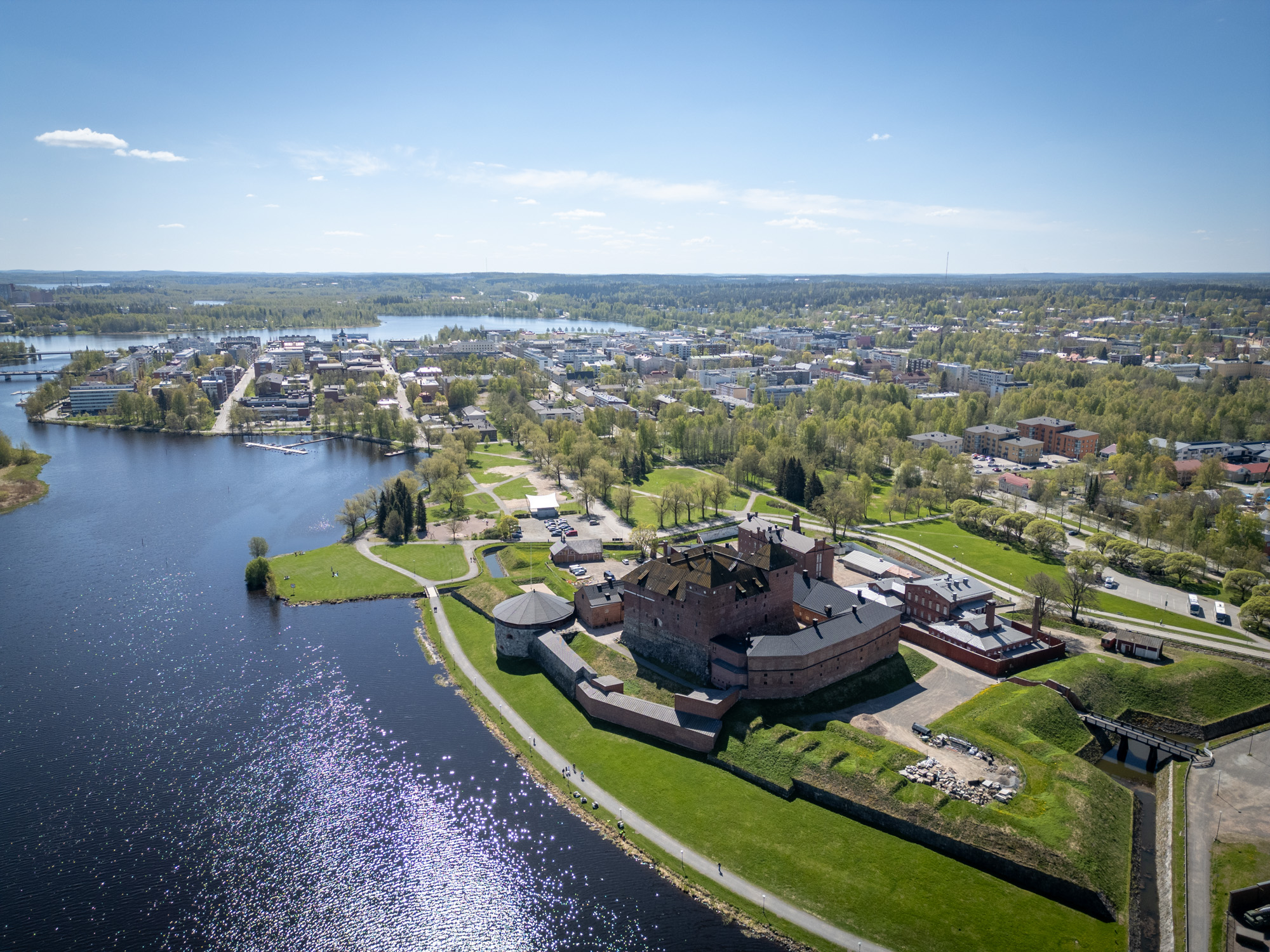 Aerial view of Häme Castle.