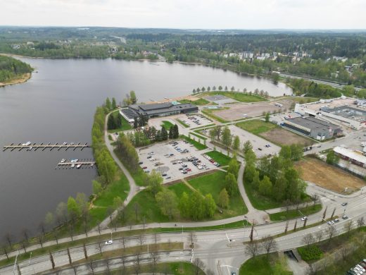 Vanajaveden rannalla sijaitseva Hämeensaaren alue, jolla sijaitsee muun muassa Hämeenlinnan uimahalli.