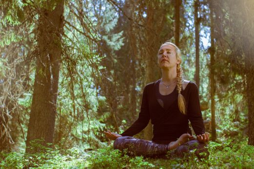 Relaxing in the middle of the forest.