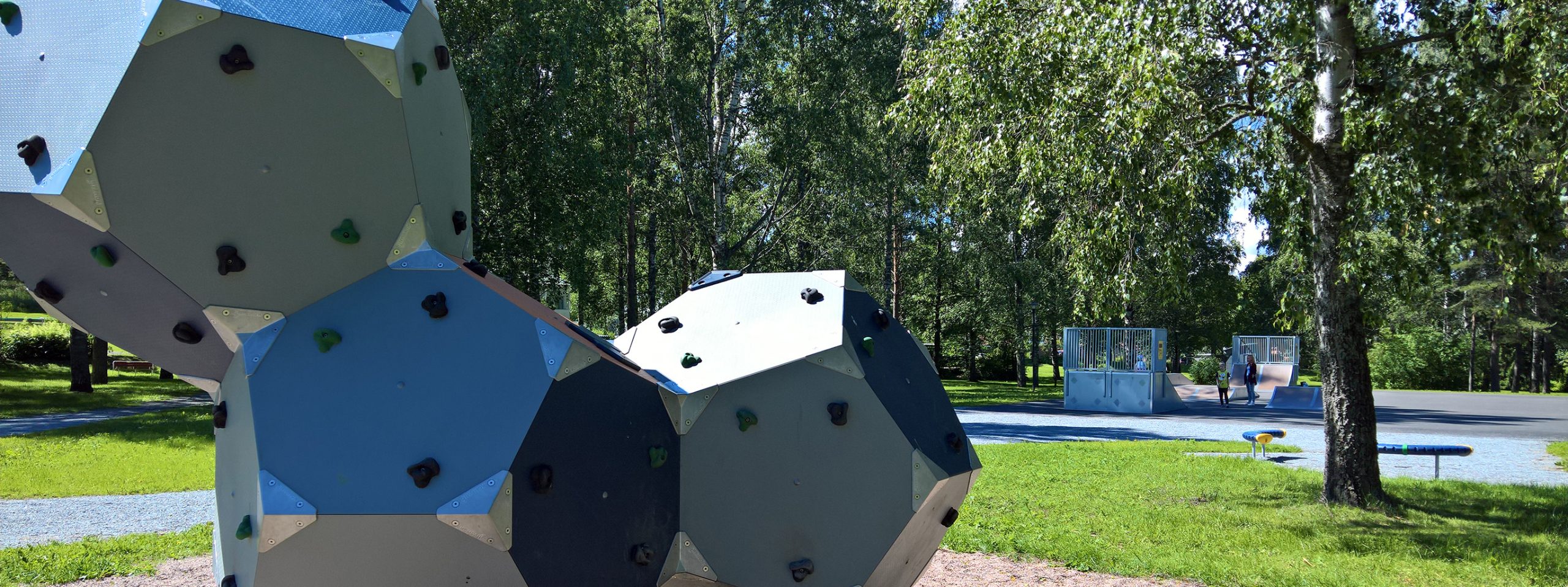 Climbing cubes in Sairio Park.
