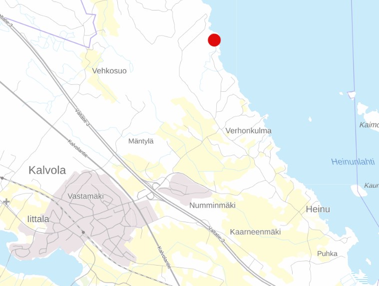 Lepaanrannan ranta-asemakaavan muutosalueen sijainti kartalla.