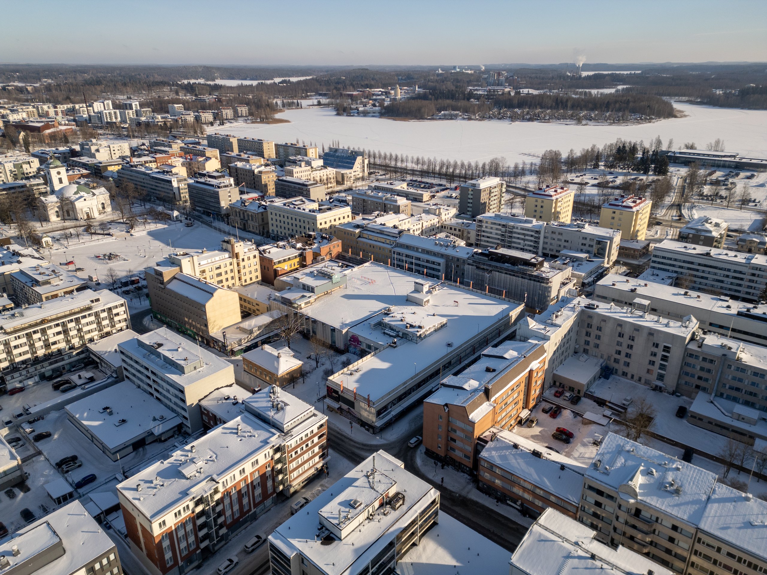 Hämeenlinnan keskustassa sijaitseva Ykköskorttelin alue.