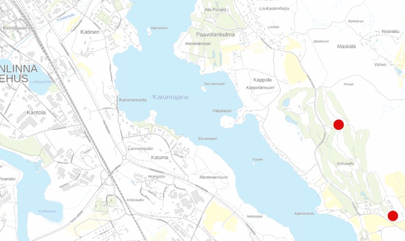 Kappolan kaava-alueen sijainti kartalla.