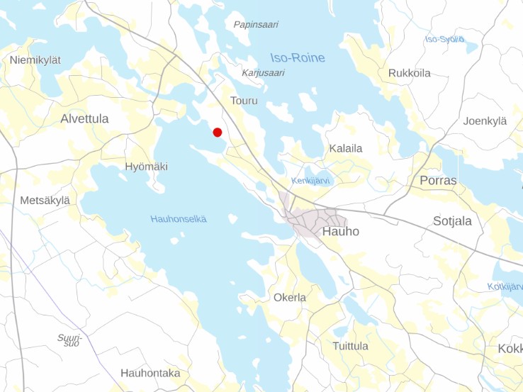 Metallirannan ranta-asemakaavan sijainti kartalla.