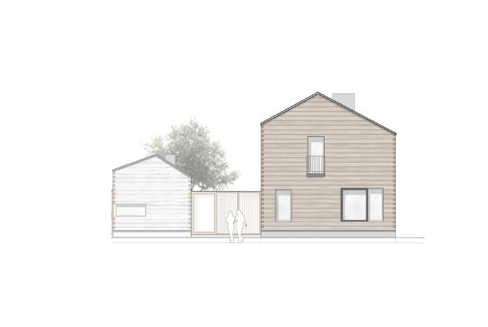 Illustrative image of the log facade in Hämeenlinna's Mettola area