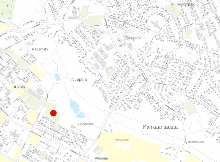 Kekkurinkujan kaavamuutosalueen sijainti kartalla.
