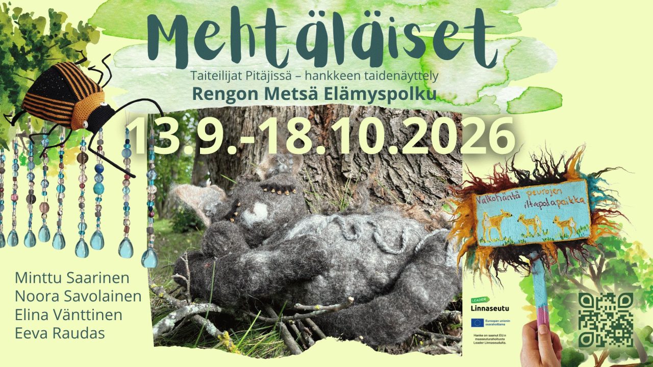 Mehtäläiset – ympäristötaidenäyttely Rengon Metsä Elämyspolulla