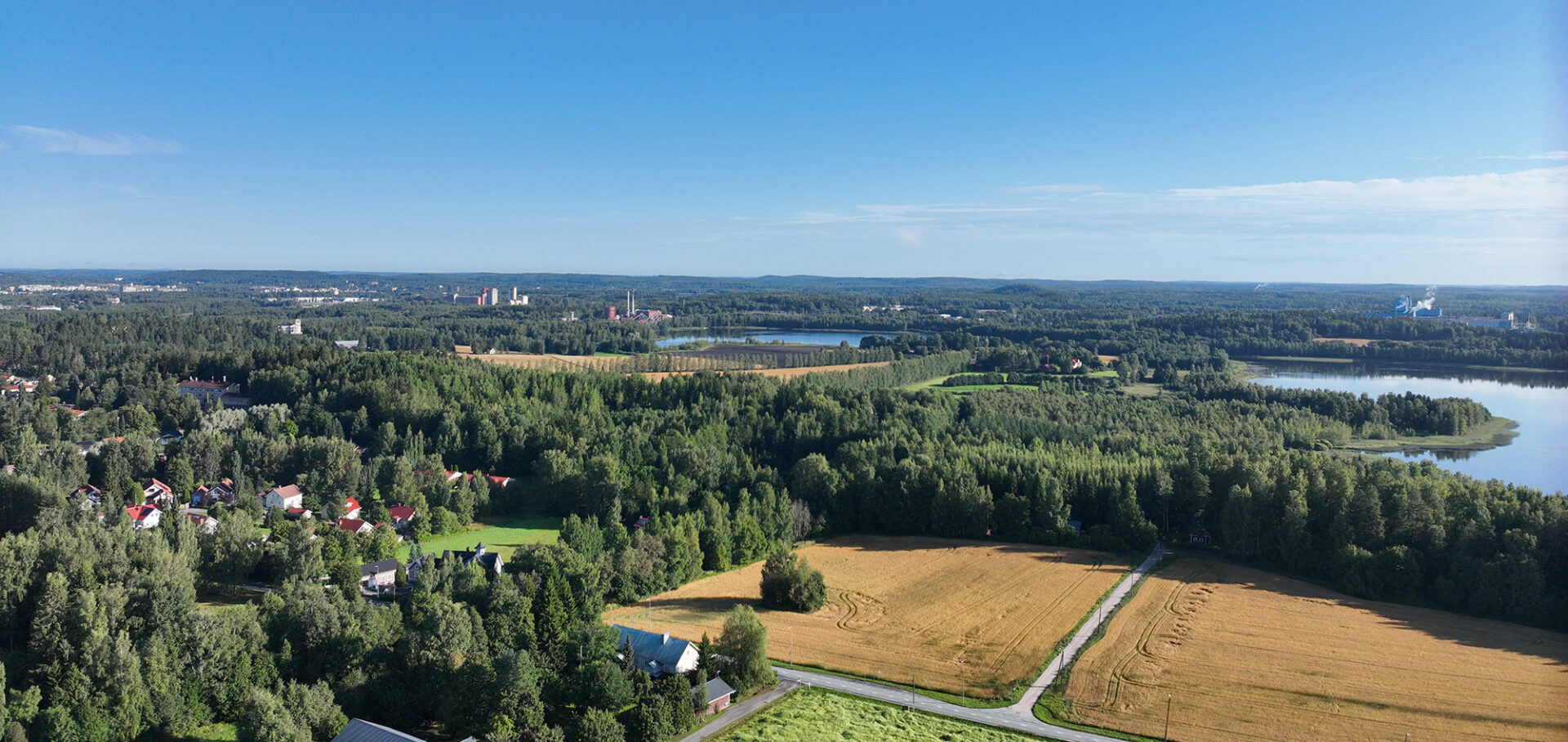 ilmakuva miemalan uudesta asuinalueesta hämeenlinnassa