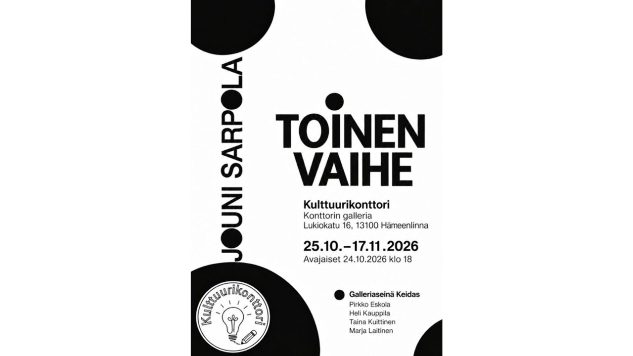 Toinen vaihe - Jouni Sarpolan näyttely Konttorin galleriassa